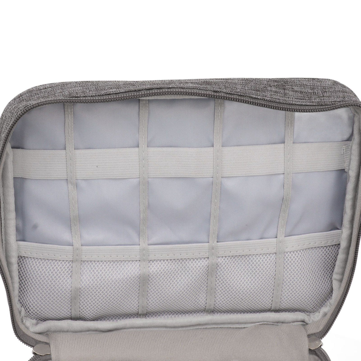 Portable Cord Bag Electronic Accessories Carry Case Waterproof Electronic Storage Bag for Chargers Hard Drives Grey