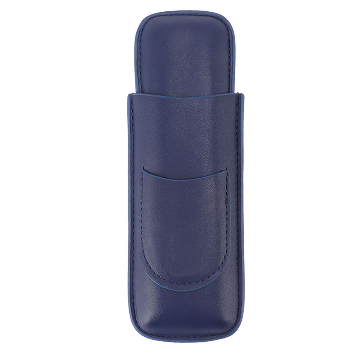 Cigar Case Elegant Vintage Hand Crafted Slim Portable 2 Fingers Cigar Holder for Travel Party Business Blue