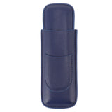 Cigar Case Elegant Vintage Hand Crafted Slim Portable 2 Fingers Cigar Holder for Travel Party Business Blue