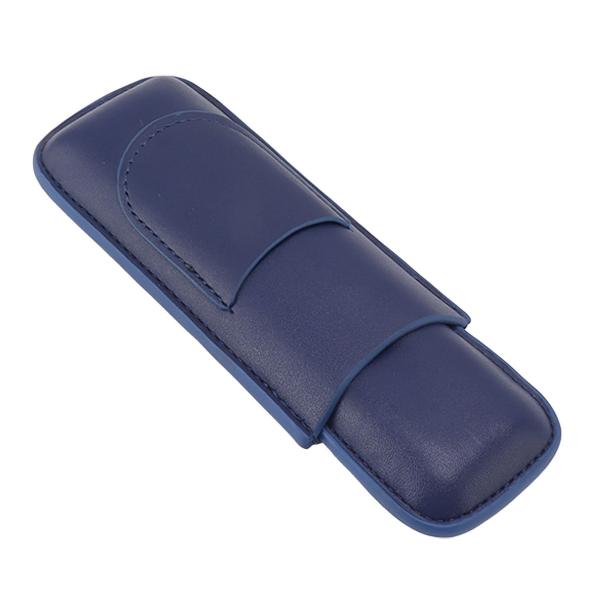 Cigar Case Elegant Vintage Hand Crafted Slim Portable 2 Fingers Cigar Holder for Travel Party Business Blue