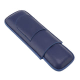 Cigar Case Elegant Vintage Hand Crafted Slim Portable 2 Fingers Cigar Holder for Travel Party Business Blue