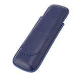 Cigar Case Elegant Vintage Hand Crafted Slim Portable 2 Fingers Cigar Holder for Travel Party Business Blue