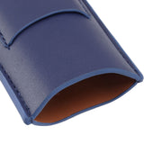 Cigar Case Elegant Vintage Hand Crafted Slim Portable 2 Fingers Cigar Holder for Travel Party Business Blue