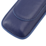 Cigar Case Elegant Vintage Hand Crafted Slim Portable 2 Fingers Cigar Holder for Travel Party Business Blue - Extra Image