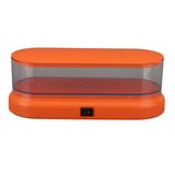 Mini Cleaning Machine Low Noise Portable Ultrasound Cleaner for Jewelry Glasses Makeup Brush Orange