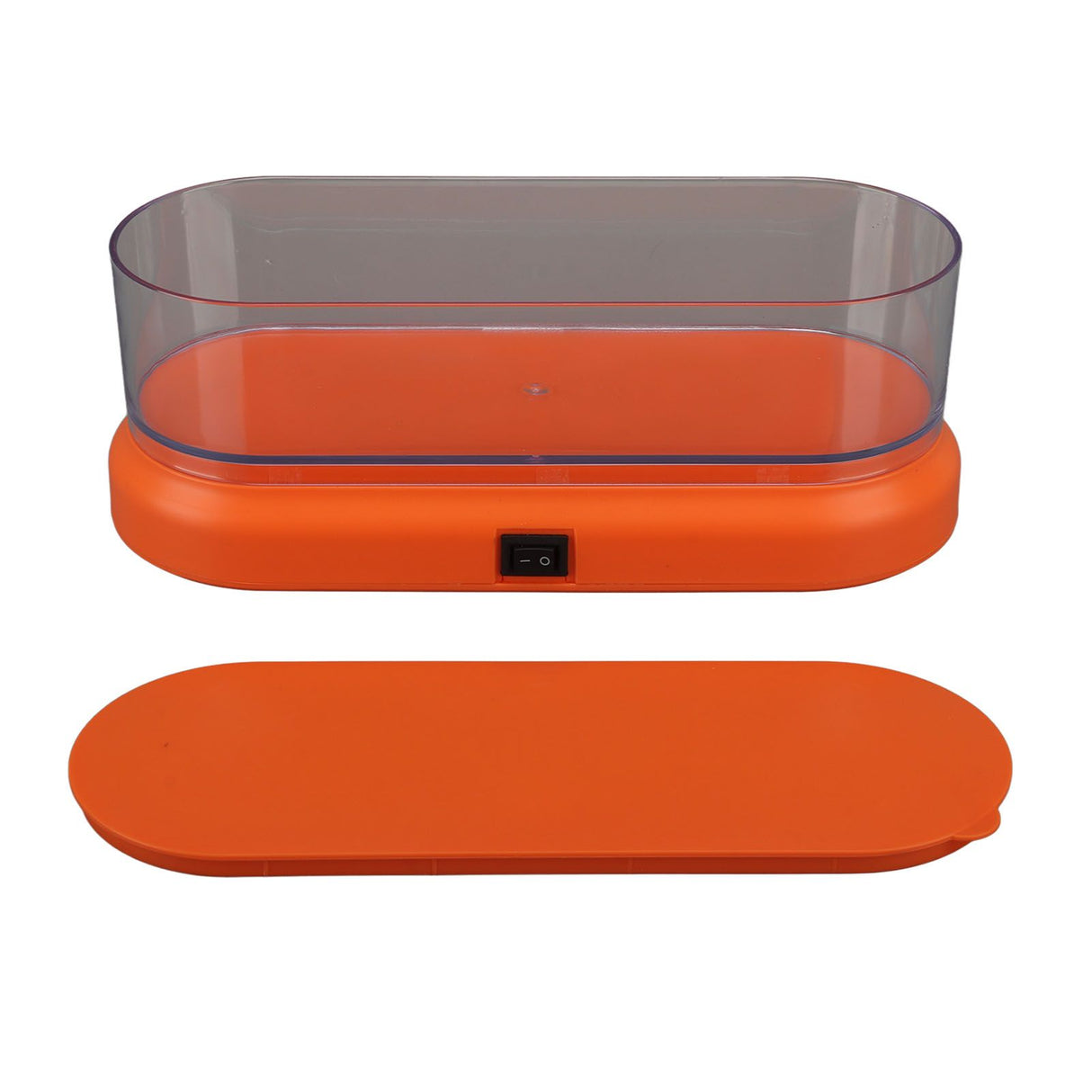 Mini Cleaning Machine Low Noise Portable Ultrasound Cleaner for Jewelry Glasses Makeup Brush Orange