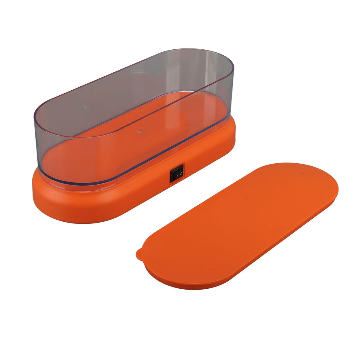 Mini Cleaning Machine Low Noise Portable Ultrasound Cleaner for Jewelry Glasses Makeup Brush Orange
