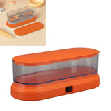 Mini Cleaning Machine Low Noise Portable Ultrasound Cleaner for Jewelry Glasses Makeup Brush Orange