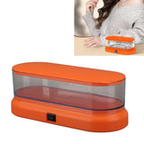 Mini Cleaning Machine Low Noise Portable Ultrasound Cleaner for Jewelry Glasses Makeup Brush Orange