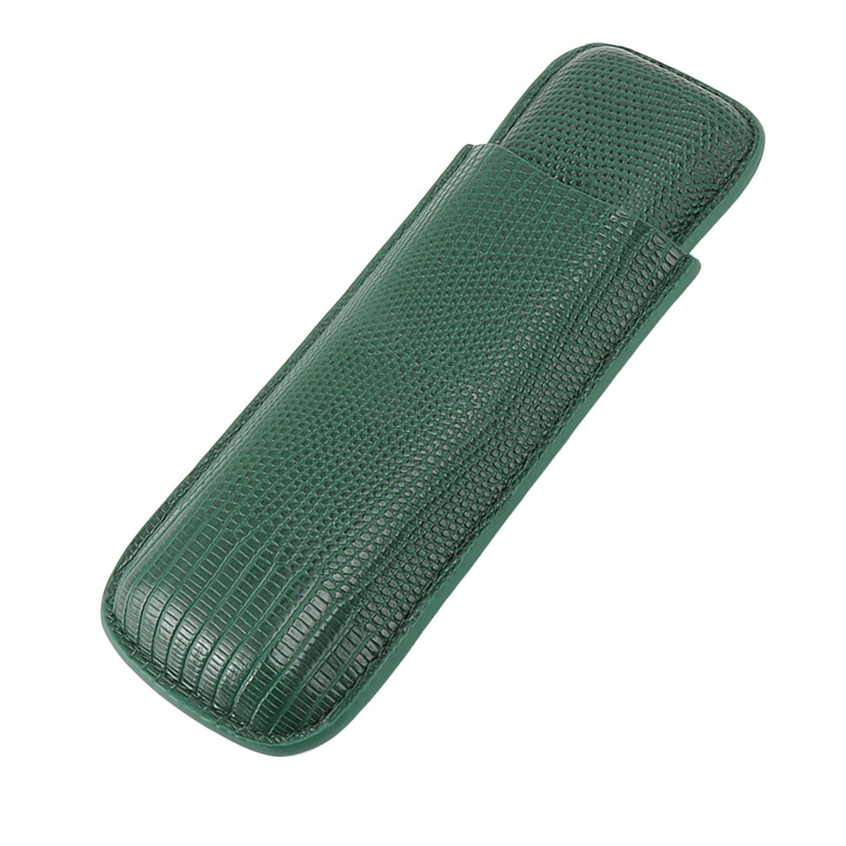 Cigar Case Fashion Elegant Portable Sturdy Crocodilian Skin Texture Faux Leather 2 Fingers Cigar Holder