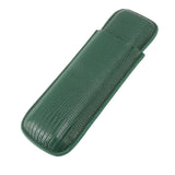 Cigar Case Fashion Elegant Portable Sturdy Crocodilian Skin Texture Faux Leather 2 Fingers Cigar Holder