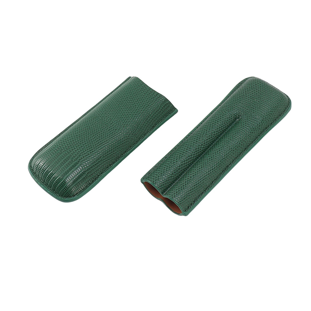 Cigar Case Fashion Elegant Portable Sturdy Crocodilian Skin Texture Faux Leather 2 Fingers Cigar Holder