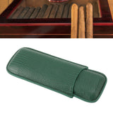 Cigar Case Fashion Elegant Portable Sturdy Crocodilian Skin Texture Faux Leather 2 Fingers Cigar Holder