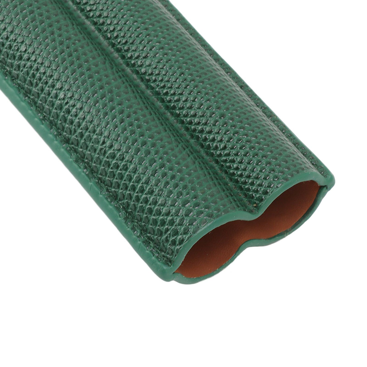 Cigar Case Fashion Elegant Portable Sturdy Crocodilian Skin Texture Faux Leather 2 Fingers Cigar Holder