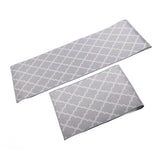 2Pcs Kitchen Mat Dustproof Floor Mat Rug Home Decoration for Office Hotel - Top-Down View
