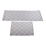 2Pcs Kitchen Mat Dustproof Floor Mat Rug Home Decoration for Office Hotel - Rear View