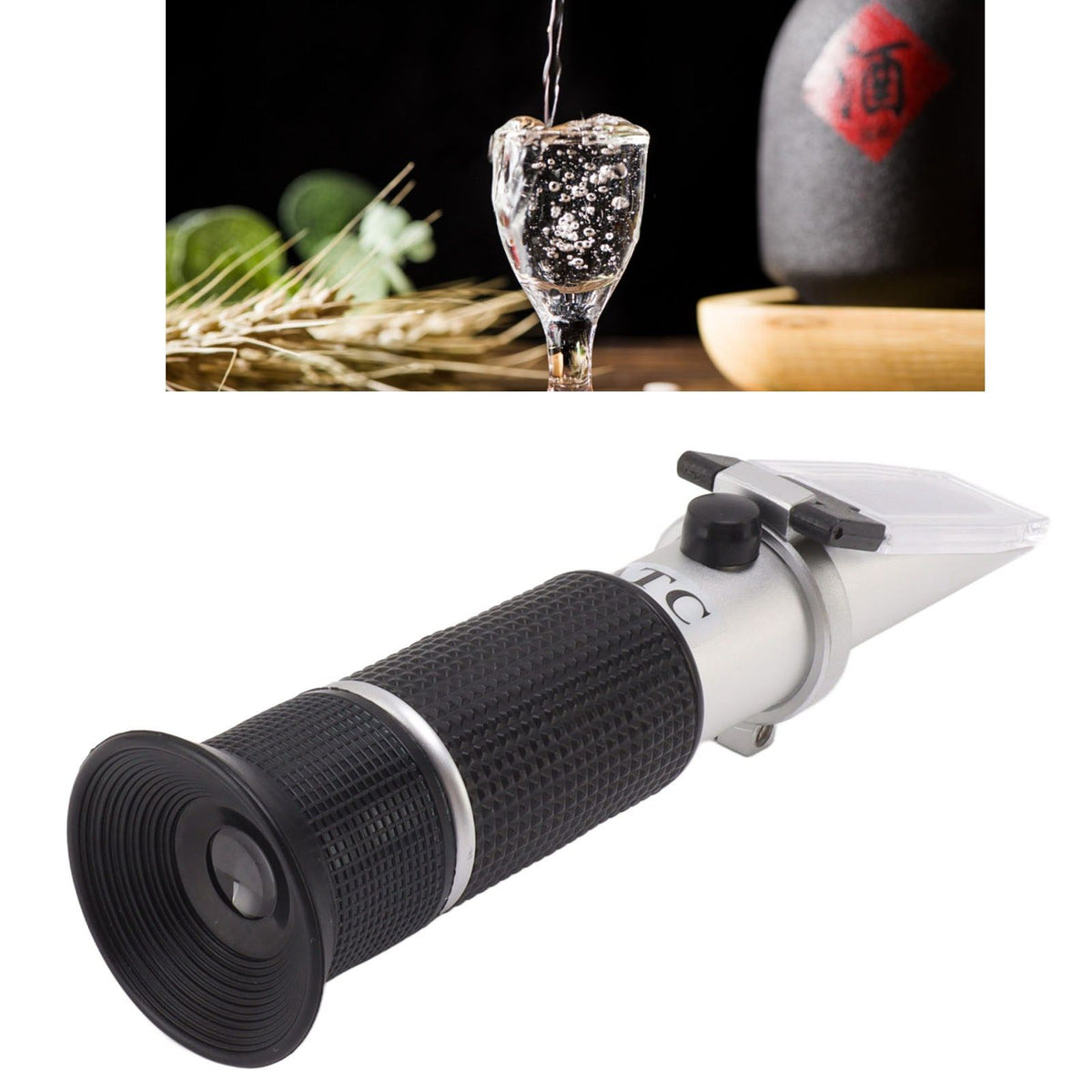 Alcohol Test Refractometer Brix Meter Refractometer With Automatic Temperature Compensation Function For Wine Making