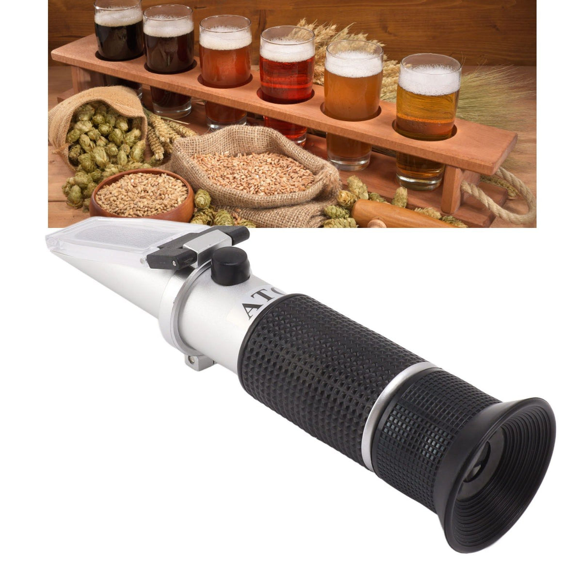 Alcohol Test Refractometer Brix Meter Refractometer With Automatic Temperature Compensation Function For Wine Making