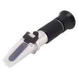 Milk Meter Refractometer 0 to 20 Percent Handheld Refractometer with Auto Temp Compensation for Protein Moisture Test - Front View