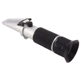 Milk Meter Refractometer 0 to 20 Percent Handheld Refractometer with Auto Temp Compensation for Protein Moisture Test - Top-Down View