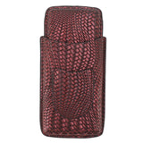 3 Finger Cigar Case Woven Pattern Portable Travel Leather Cigar Humidor Case Smoking Accessories Purple