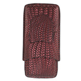 3 Finger Cigar Case Woven Pattern Portable Travel Leather Cigar Humidor Case Smoking Accessories Purple