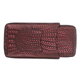3 Finger Cigar Case Woven Pattern Portable Travel Leather Cigar Humidor Case Smoking Accessories Purple