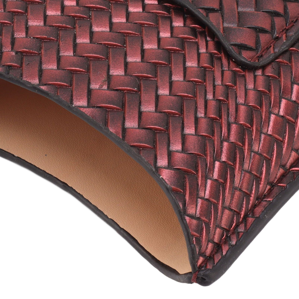 3 Finger Cigar Case Woven Pattern Portable Travel Leather Cigar Humidor Case Smoking Accessories Purple
