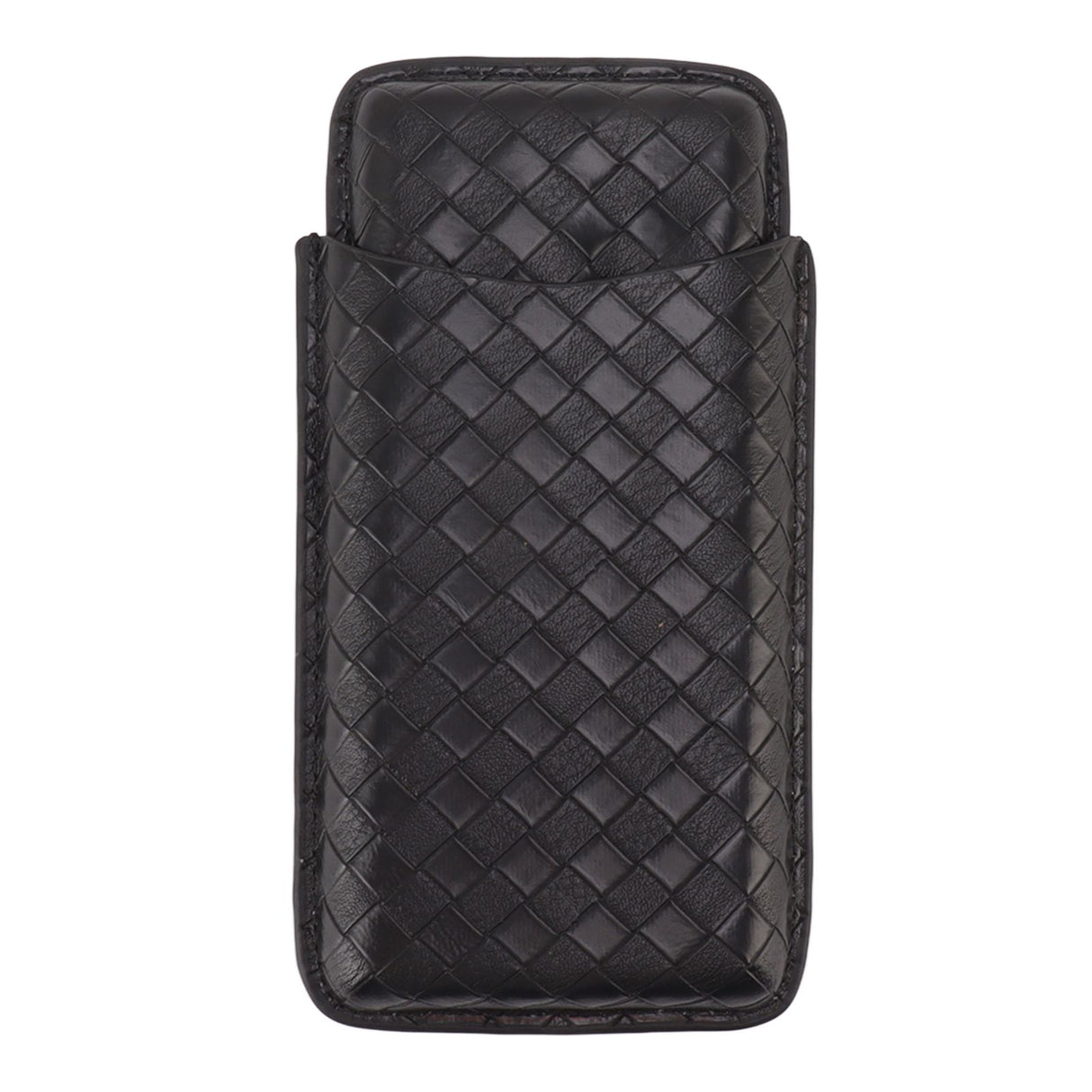 3 Sticks Portable Cigar Case Leather Cigar Humidors Travel Moisturizer Cigar Case for Men Gifts Black