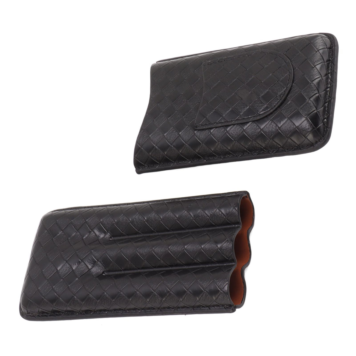 3 Sticks Portable Cigar Case Leather Cigar Humidors Travel Moisturizer Cigar Case for Men Gifts Black