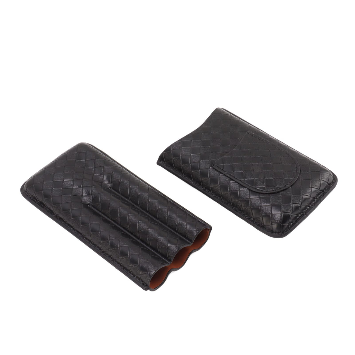 3 Sticks Portable Cigar Case Leather Cigar Humidors Travel Moisturizer Cigar Case for Men Gifts Black