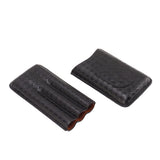 3 Sticks Portable Cigar Case Leather Cigar Humidors Travel Moisturizer Cigar Case for Men Gifts Black