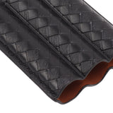 3 Sticks Portable Cigar Case Leather Cigar Humidors Travel Moisturizer Cigar Case for Men Gifts Black