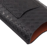 3 Sticks Portable Cigar Case Leather Cigar Humidors Travel Moisturizer Cigar Case for Men Gifts Black - Extra Image