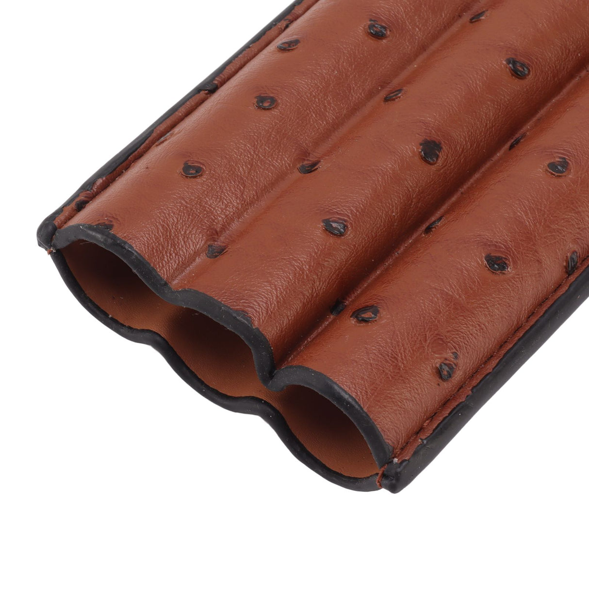 Cigar Case Holder Artificial Leather Brown 3 Finger Cigar Carrying Travel Case Portable for Travel Anniversary Gifts
