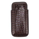 Leather Cigar Holder Portable Holding 3 Cigars Practical Travel Cigar Humidor for Man