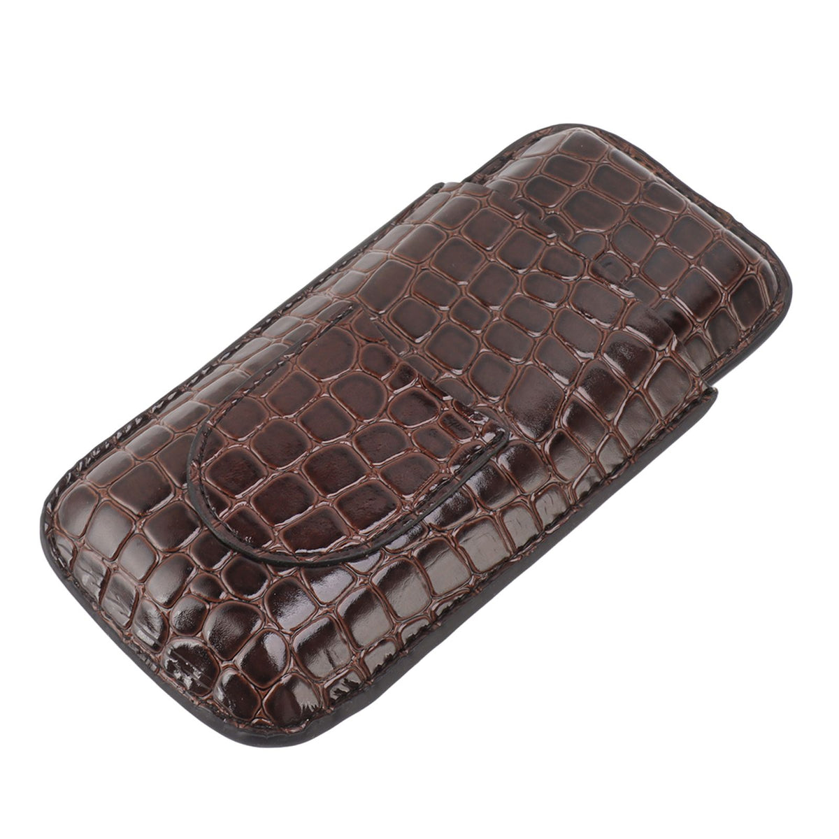 Leather Cigar Holder Portable Holding 3 Cigars Practical Travel Cigar Humidor for Man