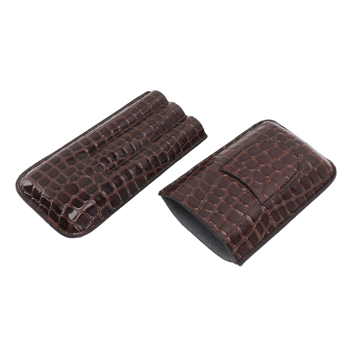 Leather Cigar Holder Portable Holding 3 Cigars Practical Travel Cigar Humidor for Man