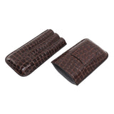 Leather Cigar Holder Portable Holding 3 Cigars Practical Travel Cigar Humidor for Man