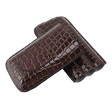 Leather Cigar Holder Portable Holding 3 Cigars Practical Travel Cigar Humidor for Man