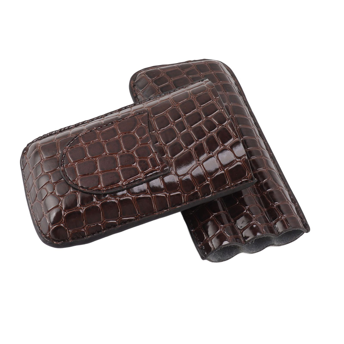 Leather Cigar Holder Portable Holding 3 Cigars Practical Travel Cigar Humidor for Man