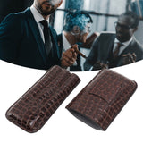 Leather Cigar Holder Portable Holding 3 Cigars Practical Travel Cigar Humidor for Man
