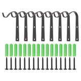 8Pcs Black Plants Hanging Wall Hook S Shape Wall Mount Plants Pot Hanging Bracket for Flower Basket