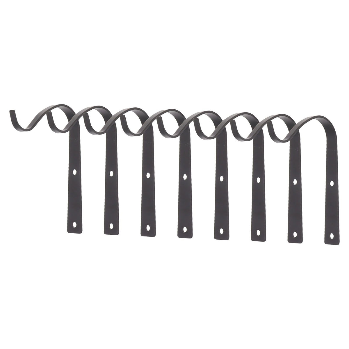8Pcs Black Plants Hanging Wall Hook S Shape Wall Mount Plants Pot Hanging Bracket for Flower Basket