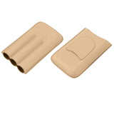 Cigar Case High End Leather Fashion Portable Travel Cigar Holder Case for 3 Cigars Luxury Gold - Extra Image