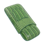 3 Finger Cigar Holder Frosted Finish Portable 3 Finger Leather Cigar Case for Travelling Hiking Green - Extra Image