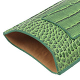 3 Finger Cigar Holder Frosted Finish Portable 3 Finger Leather Cigar Case for Travelling Hiking Green