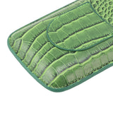 3 Finger Cigar Holder Frosted Finish Portable 3 Finger Leather Cigar Case for Travelling Hiking Green