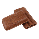 Cigar Holder Case Artificial Leather Portable Durable Elegant 3 Finger Cigar Box for Travel Outdoor Business 79