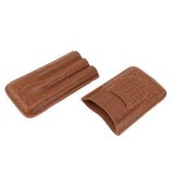 Cigar Holder Case Artificial Leather Portable Durable Elegant 3 Finger Cigar Box for Travel Outdoor Business 79